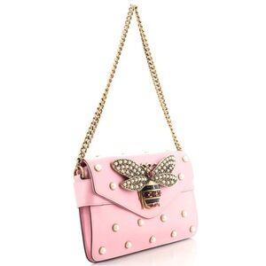 Gucci Pink Crossbody Bag with Gold Chain
